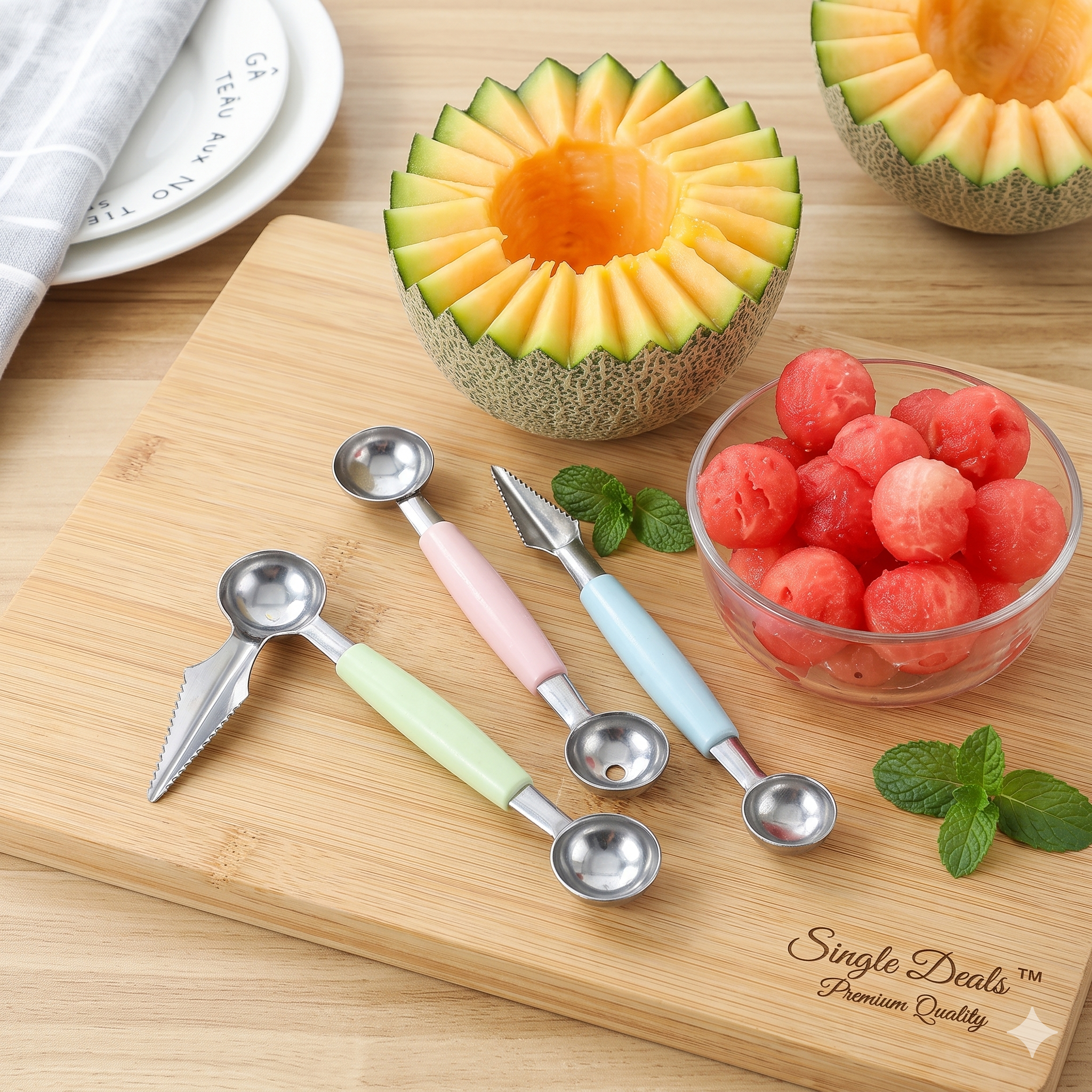 SINGLE DEALS™ Dual-Action Fruit Sculpting & Scooping Tool Premium Quality