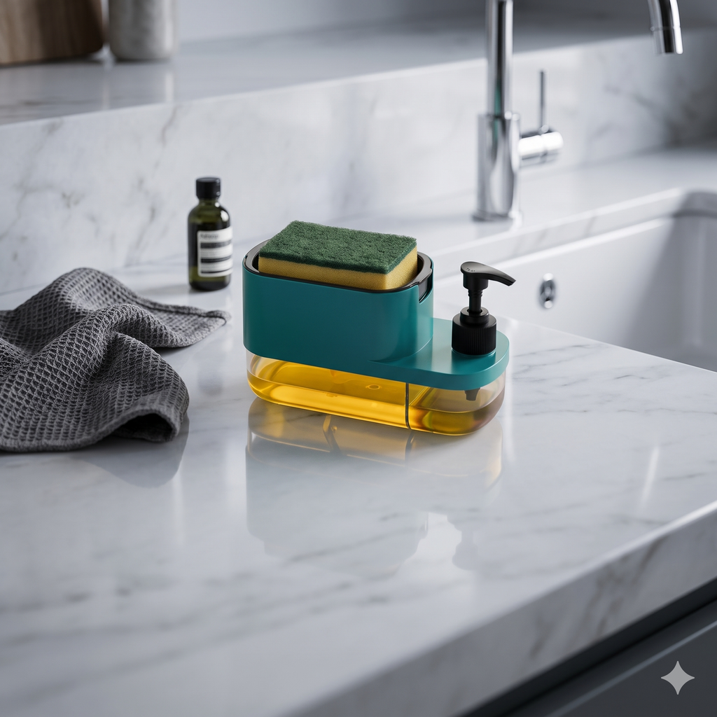 Single deals™ Premium Quality Elite 3-in-1 Caddy Soap Dispenser & Organizer