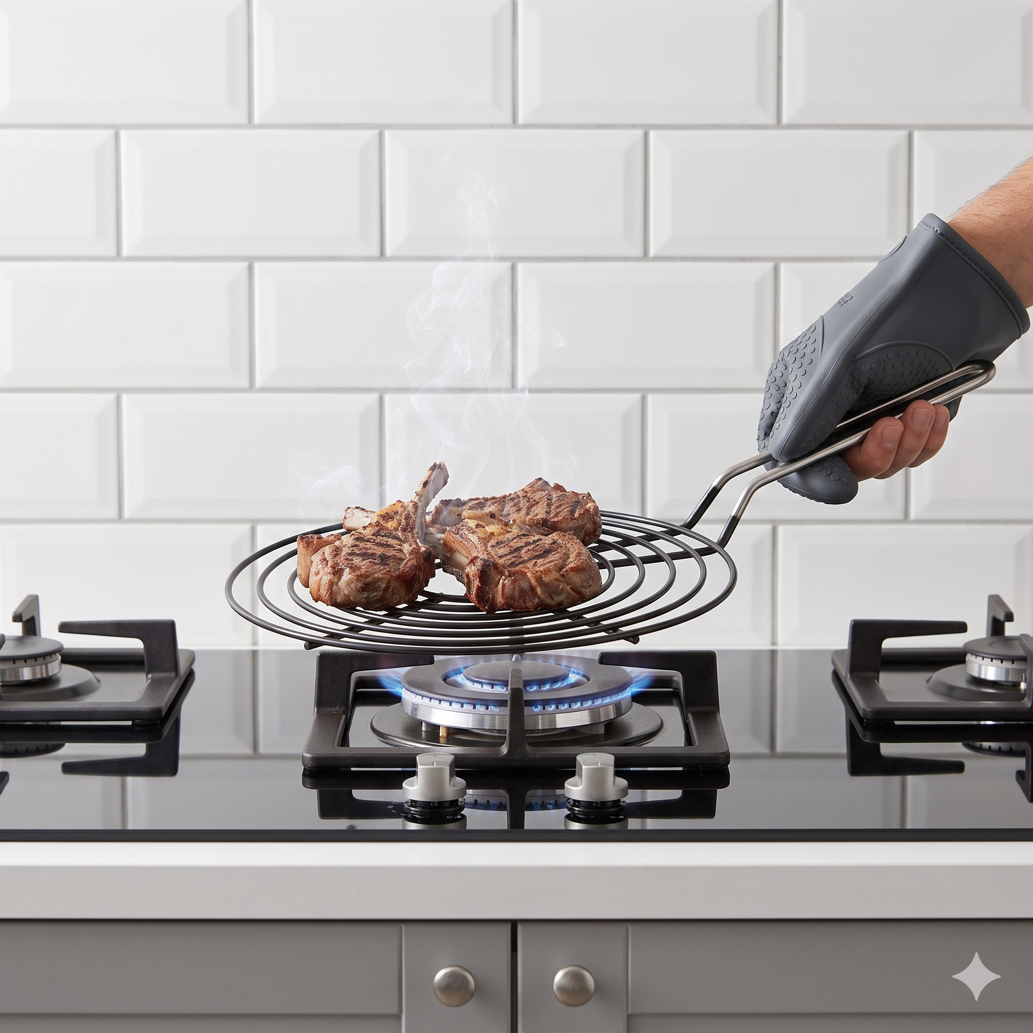 Single Deals™ Professional Hand Grill Steel Stand Rack™  Size 18*33  [Premium Quality]