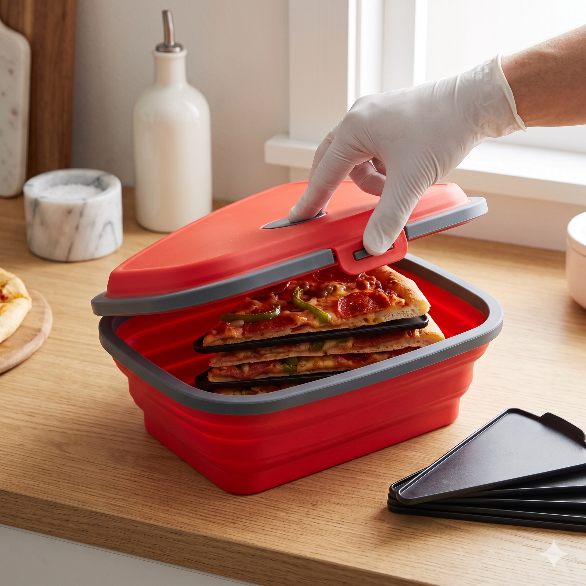 Single Deals™ Professional Collapsible Pizza Storage Solution™ [Premium Quality]