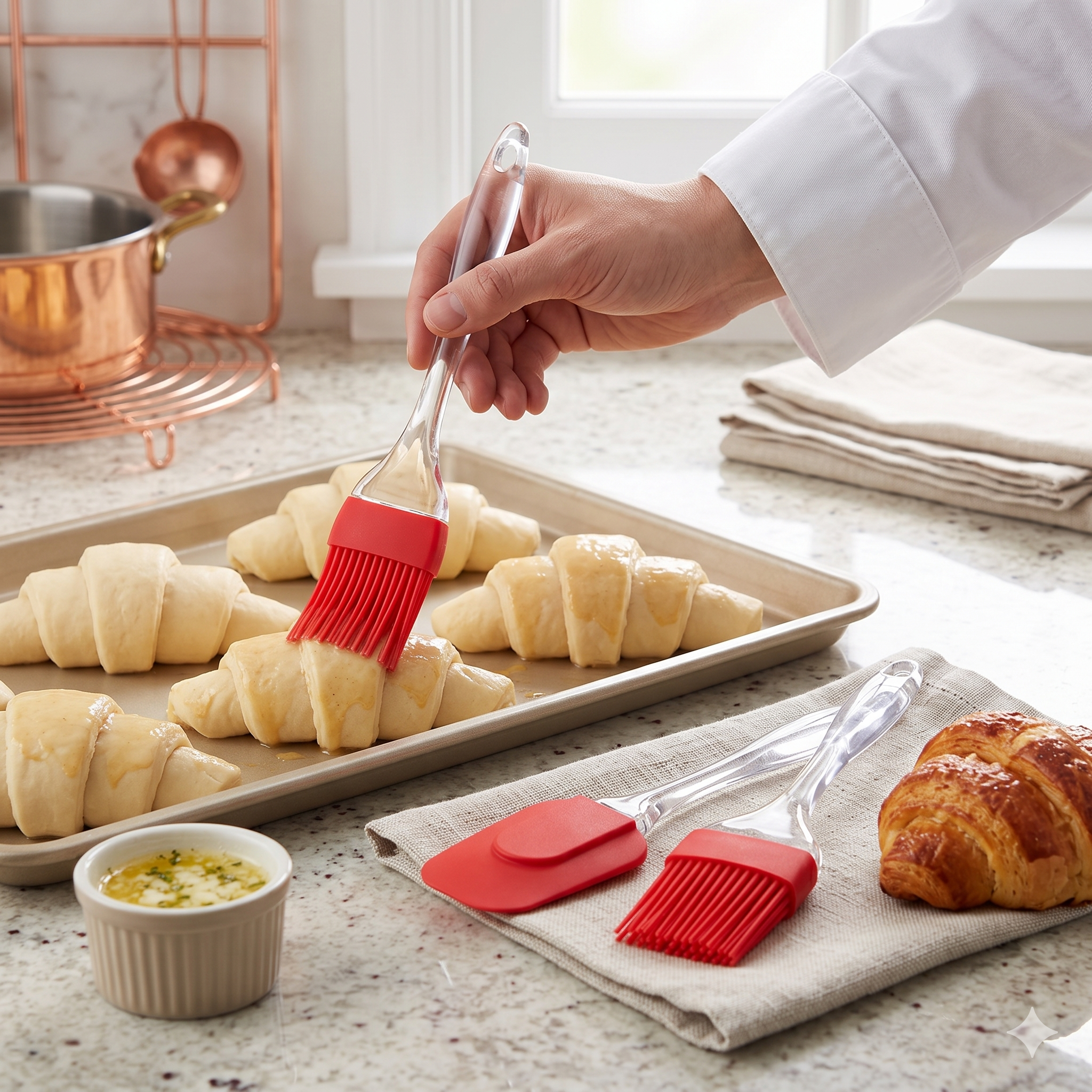 Single Deals™ Professional Culinary Basting Set Brusn & Spatula ™ [Premium Quality]