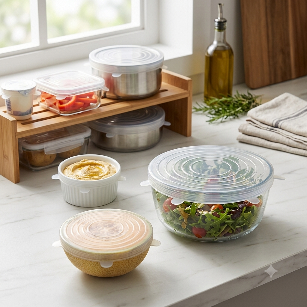 Single Deals™ Premium Multi-Size Universal Silicone Stretch Lids™ [Premium Quality] Full Set