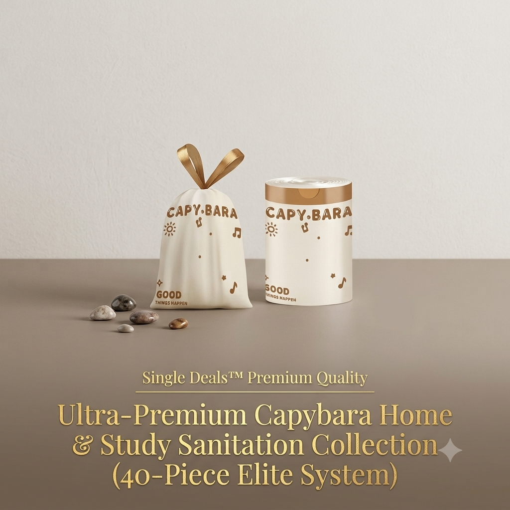 Single Deals™ Premium Quality 'Capy·Bara Good Things Happen' Garbage Bag - Multi-Room Elite Sanitation Collection (40 Pcs)