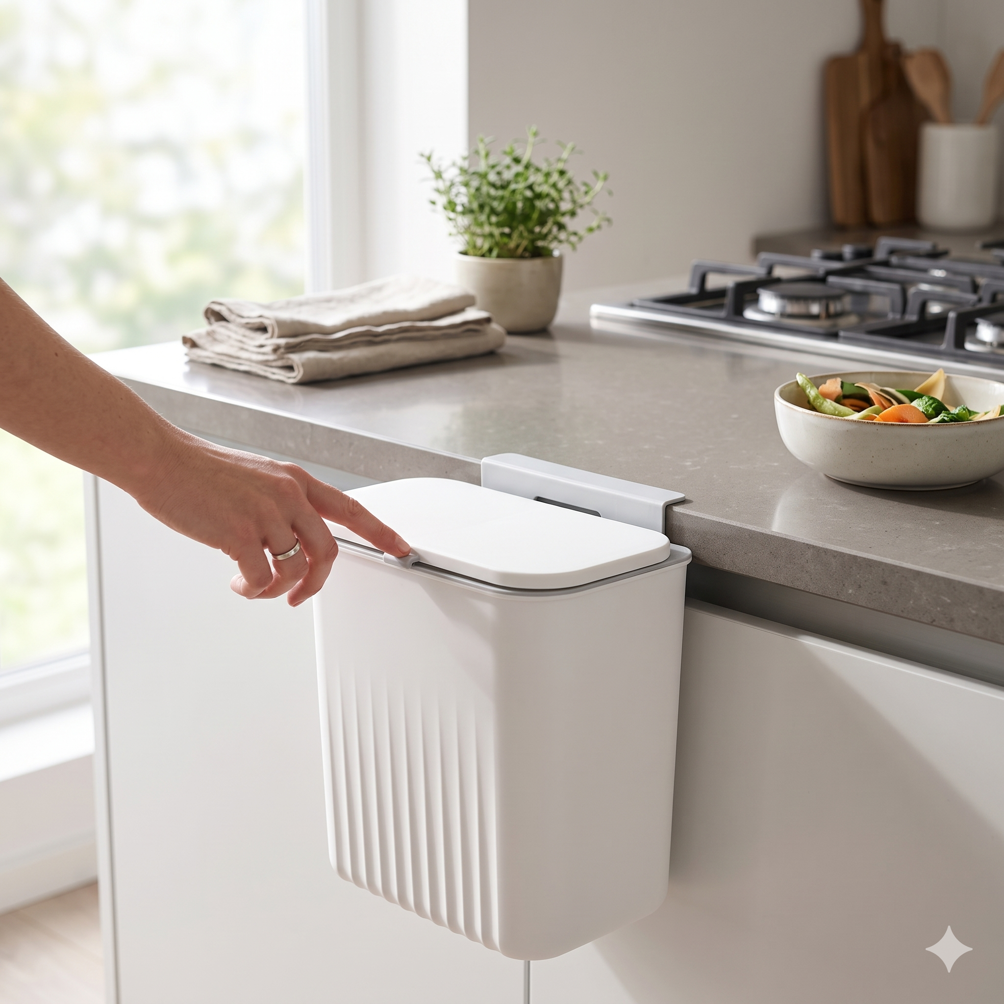 Single Deals™ Hanging Trash Can with Slip Cover [Premium Quality]