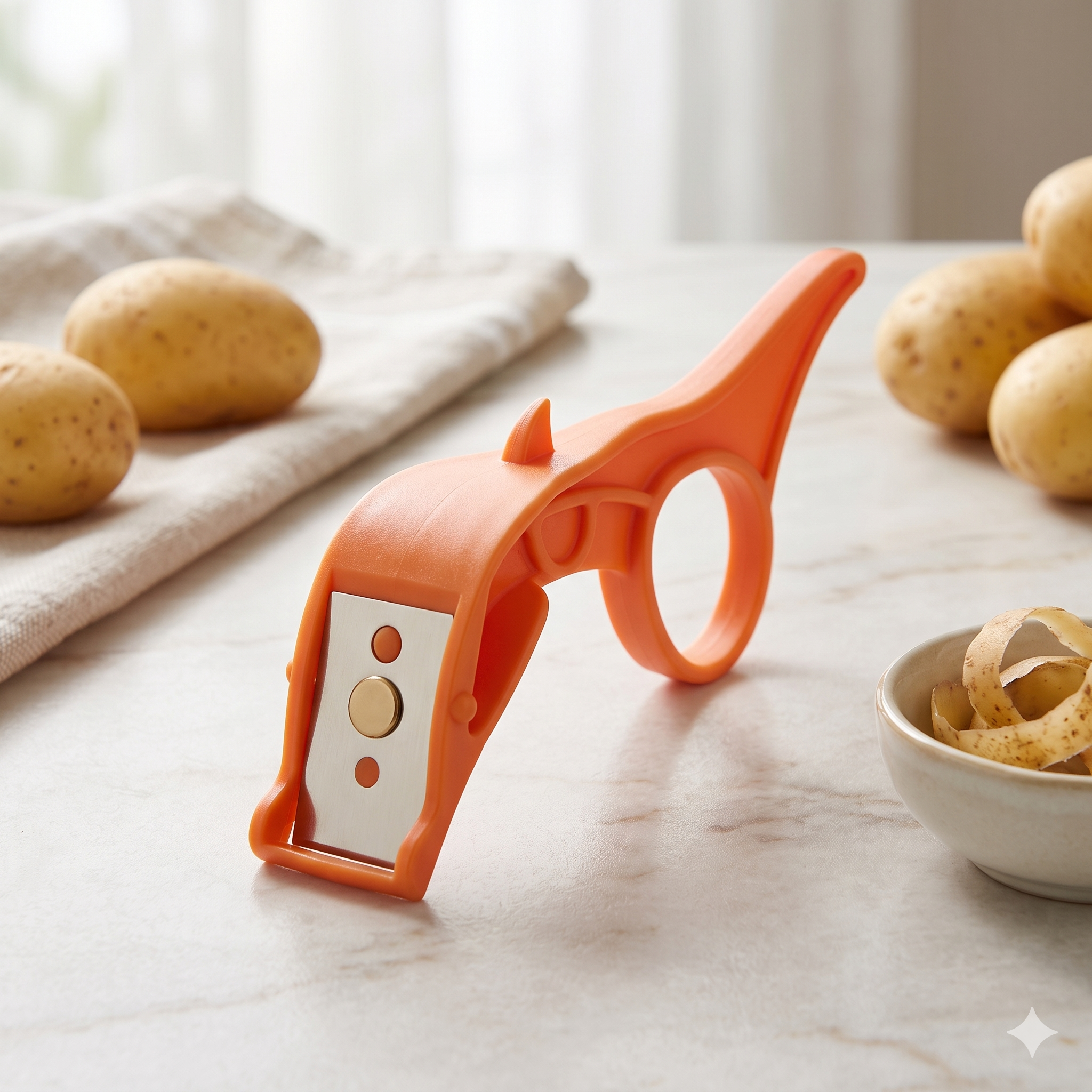 Single deals 3-in-1 Precision Finger-Mounted Culinary Prep Tool & Fruit-Vegetable Peeler